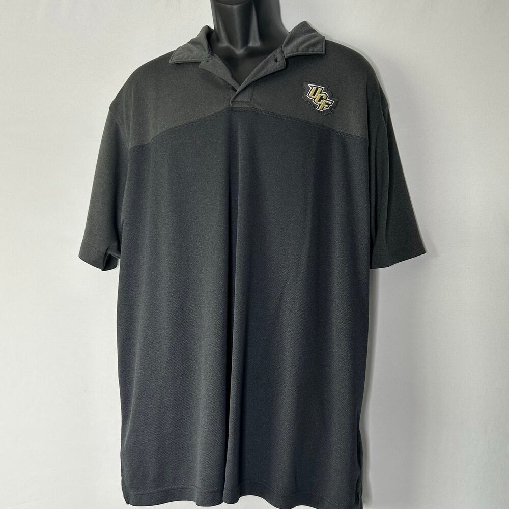 UCF Knights Rivalry Threads  Polo Shirt Gray Black Colorblock Men’s 2XL